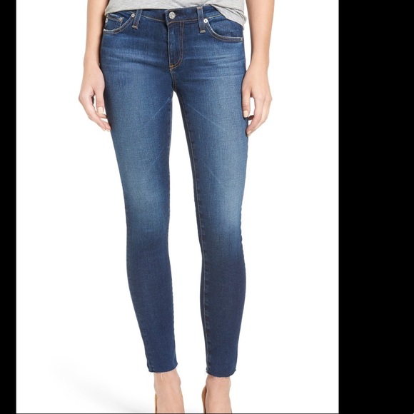 Ag Adriano Goldschmied Denim - AG Skinny ankle raw hem